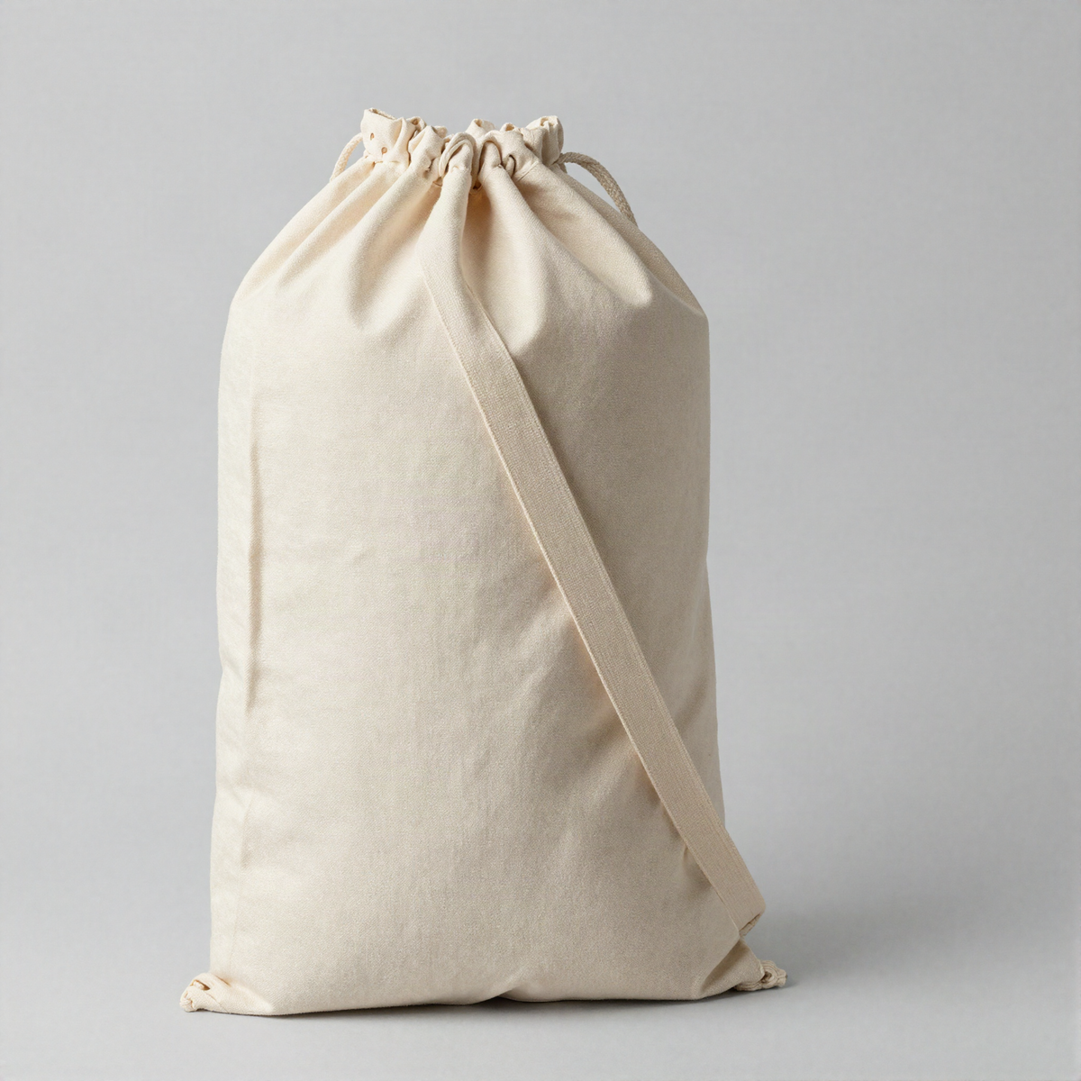 Cotton Canvas Laundry Bag with Drawstring