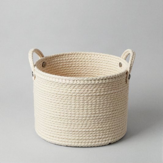 Woven Cotton Rope Storage Basket