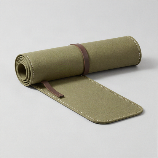 Canvas Tool Roll with Leather Ties