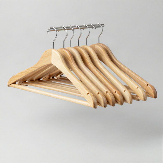 Solid Wood Hangers, Set of Ten